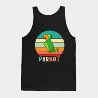 Vintage Retro Parrot Tank Top